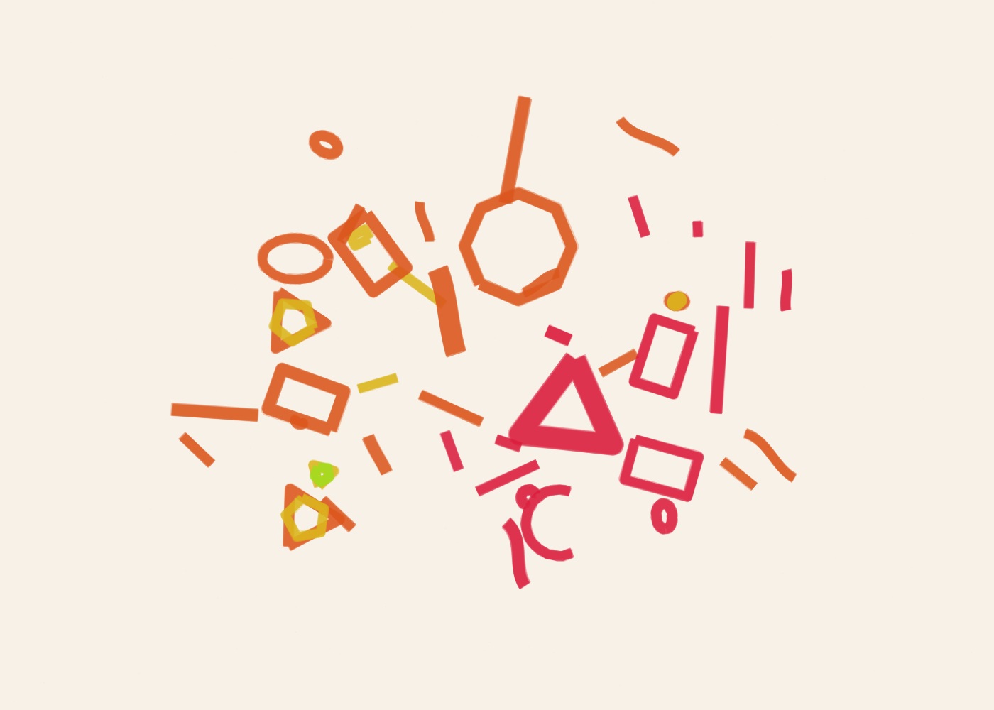 Abstract algorithmic marker artwork from ALGO/ART's Orbital Studies system. Generated from seed AA-20261005-04-72522 using golden-ratio composition rules and imperfect broad marker strokes.